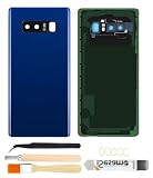 Yuntunele Galaxy Note 8 Rear Back Cover Replacement with Pre-Installed Camera Lens+Tools+Pre-Adhesive for Samsung Galaxy Note 8 SM-N950 All Carriers (Blue)