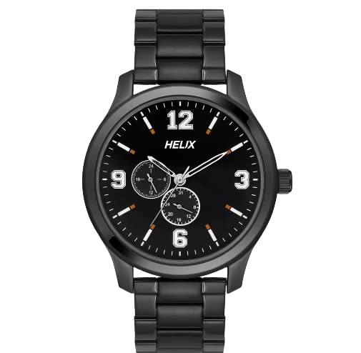 Helix Multifunction Analog Black Dial Mens Watch - TW043HG18 (B0BQY7C832) Amazon Price History, Amazon Price Tracker
