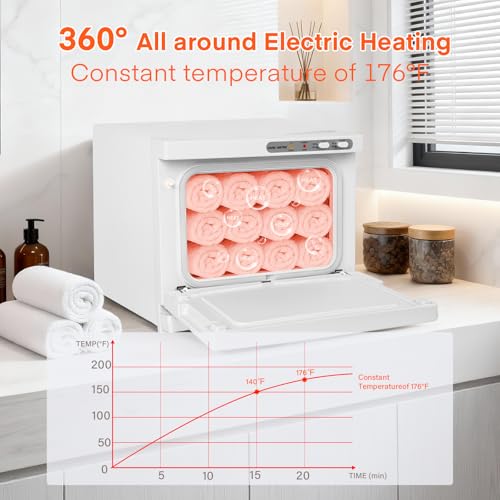 HomdMarket 8L Handtuchwärmer 3-in-1 Handtuchheizschrank, Handtuchwärmer Elektrisch UV Sterilisator, Towel Handtuch Wärmer für Gesichtsbehandlungen, Haarpflege, Massage, Salonausstattung und Zuhause