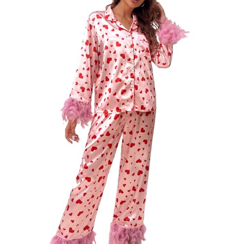 Nicoxijia Conjunto de pijama para mujer para el día de San