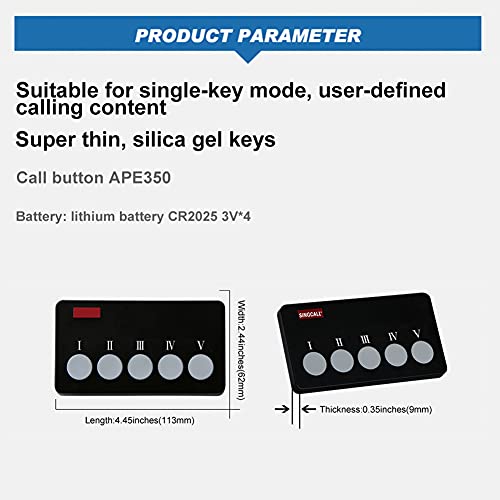 SINGCALL Sistema di Chiamate Wireless per Cucina