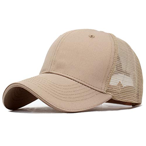 Casquette de baseball d'été unisexe en coton respirant et visière solide
