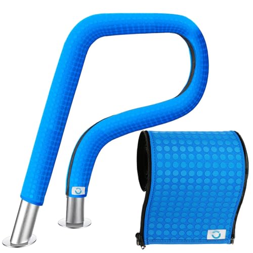 Pool Handrail Cover, 6 Feet Neoprene Zippered Pool Handle Covers, Slip Resistant Rail Grip for Swimming Pool Hand Railing Cover Blue