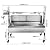 KODOM Rotisserie Grill Roaster with Back Cover Guard, 25W Motor Small Pig Lamb Rotisserie Roaster, 48.7 Inch Stainless Steel Charcoal Rotisserie Grill for Camping Outdoor BBQ Silver