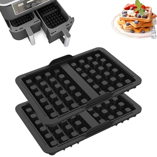 Lot 2 Moules à Gaufres Belges Silicone Pour Ninja AF300EU AF400EU - Inserts Empilables