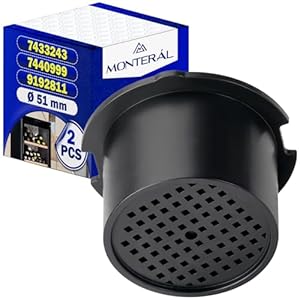 2 Pieces Active Carbon Filter Refrigerator Wine Cooler Ø 51 mm with Original Code 7433243 7440999 9192811 for Liebherr 9447050 for Miele 467217 606509 for Bosch - MONTERAL