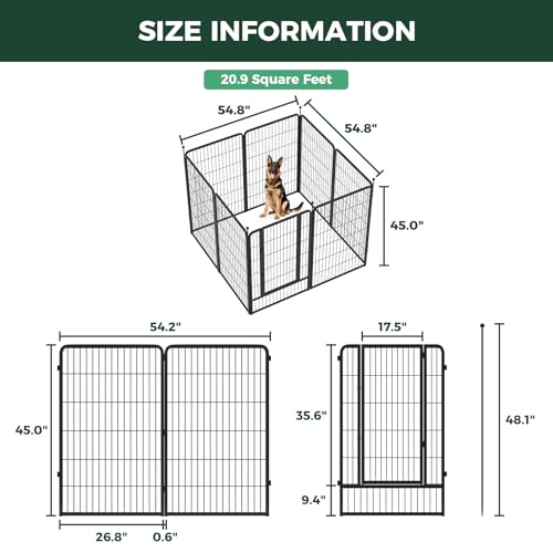 Image of FXW Instant Dog Playpen, RV Camping, Outdoor & Yard, 45 inch H, 8 Panels
