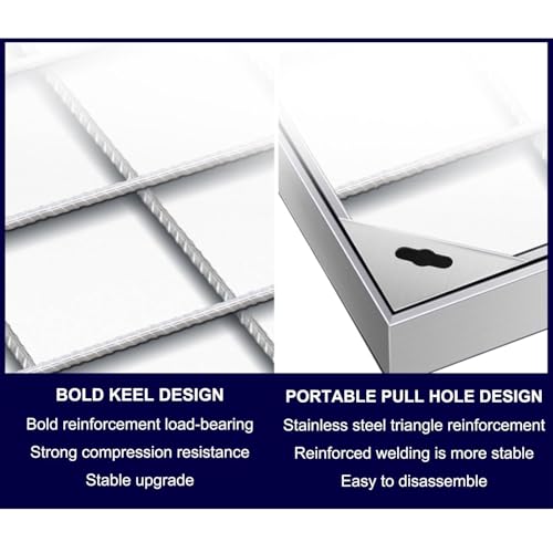 Couvercle de fosse septique en acier inoxydable 800x800 mm