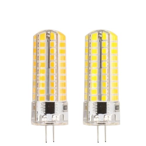 RZL Lighting, Pack of 10, Led Small Corn Bulb AC220V G4/G9/E14/E12/E17/G8 80LED-2835 Dimmable Lamp Light Source(Warm White,G4)