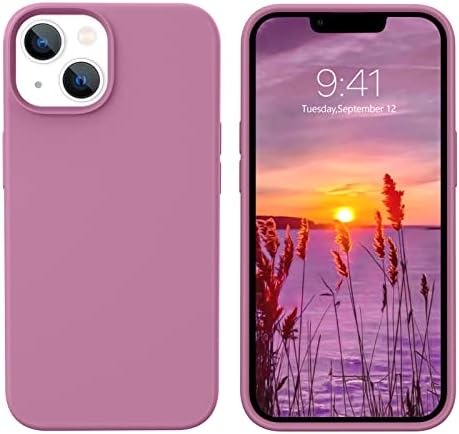 VENINGO iPhone 13 Case,Phone Case iPhone 13,Slim Fit Liquid Silicone Soft Gel Rubber Lightweight Microfiber Lining Shockproof Anti-Scratch Protective Phone Cover for iPhone 13 6.1, Blackcurrant Purple