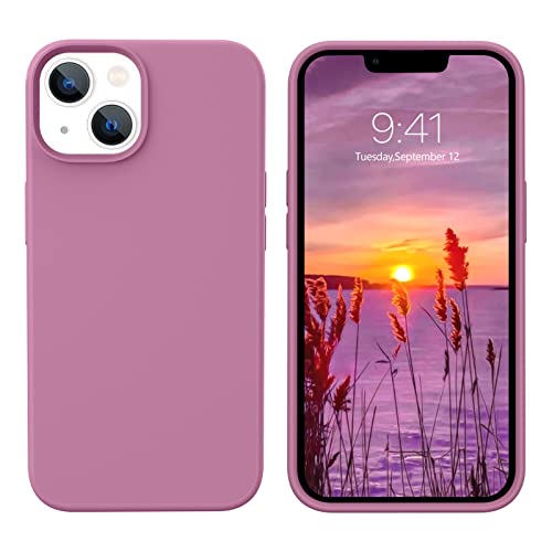 Veningo Iphone 13 Case,Phone Case Iphone 13,Slim Fit Liquid Silicone Soft Gel Rubber Lightweight Microfiber Lining Shockproof Anti-Scratch Protective Phone Cover For Iphone 13 6.1, Blackcurrant Purple #TOP2