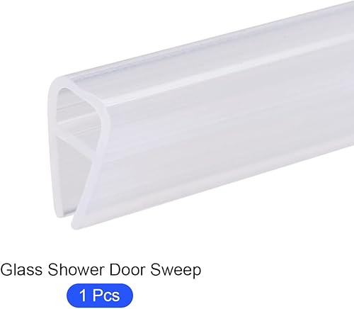 Miniatura 5 de METALLIXITY Tira de sellado de puerta de vidrio (78.74 pulgadas), riel de goteo (516 pulgadas) apta para vidrio (14 de pulgada), tipo U, barrido de