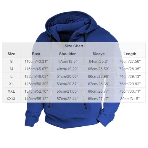 Mens Quarter Zip Hoodie with Sleeve and Front Zip Pockets - Image 4