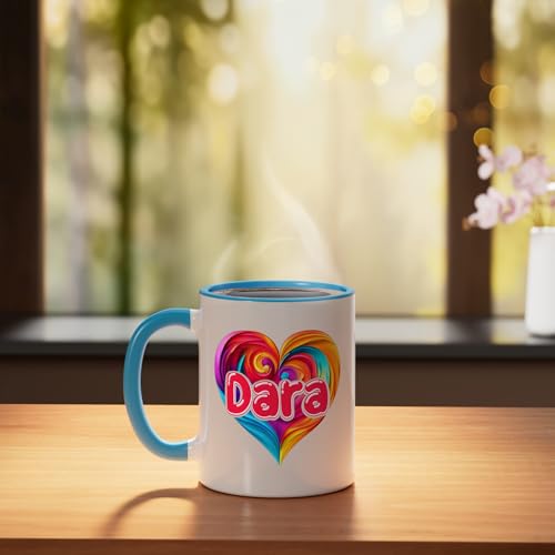 Taza de cerámica personalizada azul/blanca 11 oz miniatura 3