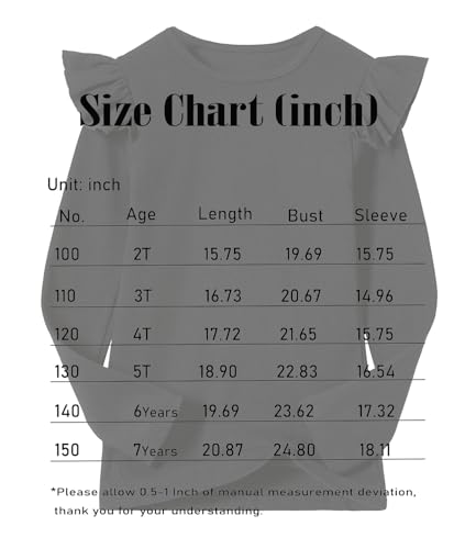 Image of Girls Long Sleeve T-Shirt Cotton Rib-Knit Tees Toddler Stretch Basic Warm Round Neck Tops