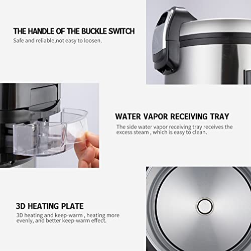 Onlicuf Commercial Electric Stainless Steel Rice Cooker 60-Cup Cooked (30-Cup Uncooked) 1350W For Restaurant #TOP6