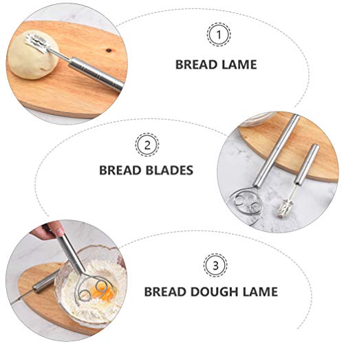 Hemoton 1 conjunto de batedor de massa para pão, ferramenta para cortar pão, ferramenta para fazer p