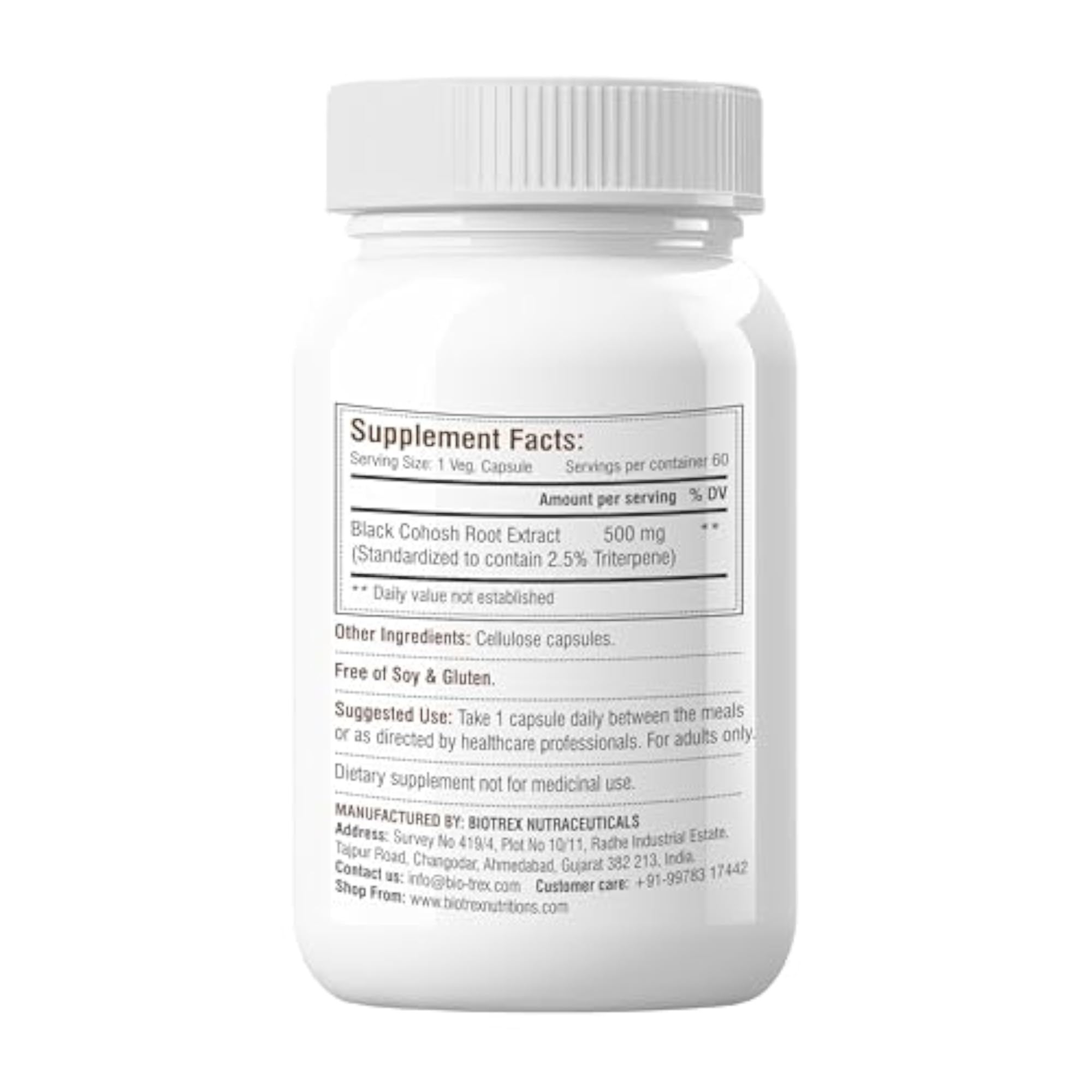 Cohosh 500mg Veg Capsule, 60 Count