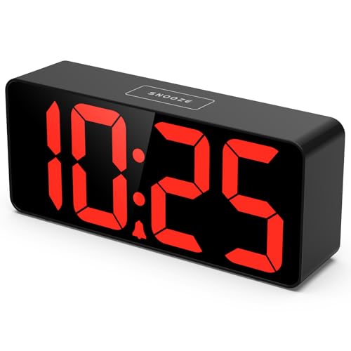 Image of Welgo 7.5 Inches Oversized Digital Alarm Clock for Visually Impaired | 0-100% dimmer, large easy-read numbers, adjustable volume, USB charging port, snooze, outlet-powered for bedroom