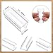 Weysat 250 Pcs Wood Shelf Label Holders Clear Plastic Price Tag 2.4 in L x 1 in H for Bookshelf Shelves, Wood Shelf Sign and Ticket Holder, Clips On to Shelves 3/4