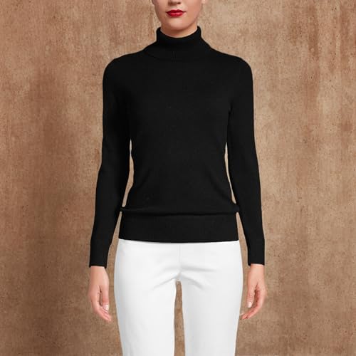 Image of Lands' End Women's Cashmere Turtleneck Sweater