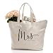 Caraknots Future Mrs 2020 Bride Tote Bag Wedding Bachelorette Bridal Shower Gifts Canvas Large Travel Shoulder Bag with Interior Pocket 100% Cotton