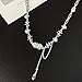 Buyongwant Irregular Necklace for Women Y2k Zircon Splice Necklace Collar Chain Hip Hop High Grade Fashion 17.7 Inch