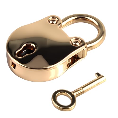 Image of 1PCS Vintage Mini Bear Padlock Key Lock Antique Style Small Key Lock (Gold)