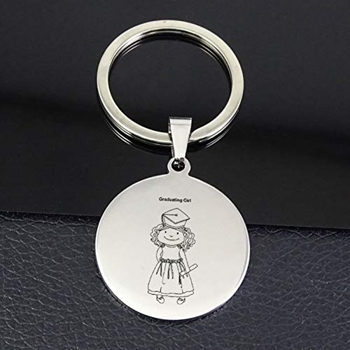 Preisvergleich Produktbild GMTEXTILES Abschluss Mädchen Schlüsselbund Disc Schlüsselbund Schmuck Mädchen Geschenk