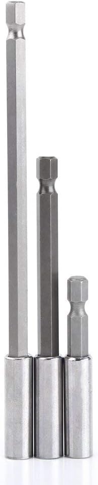 Extension Bar Hex Shank Socket Adapter Drill Bit 3Pcs Electrical Screwdriver Magnetic Holder 1/4" Shank Tool