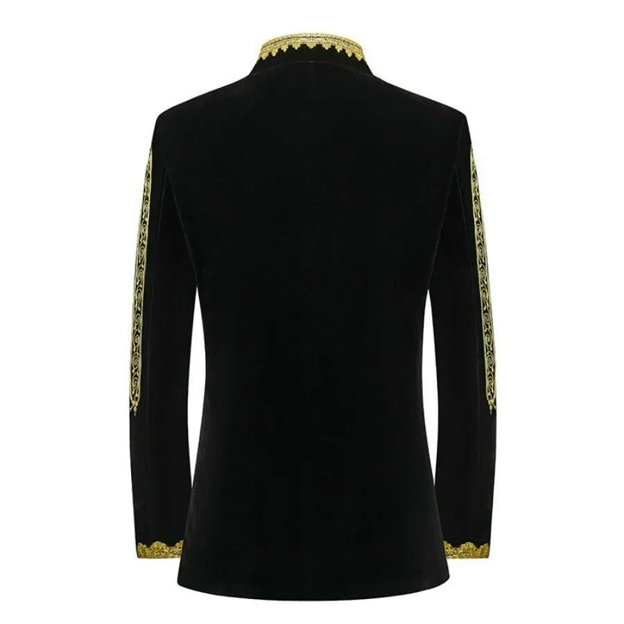 Veste de costume brodée slim pour rompre la monotonie