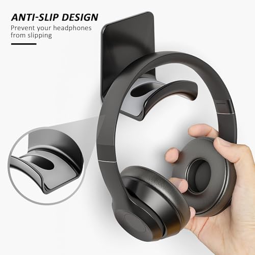 DAZZLUXE 1 soporte de pared para auriculares, soporte de pared, soporte para auriculares, gancho de almacenamiento de auriculares, soporte multifunción, soporte autoadhesivo de pared, accesorios para