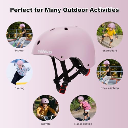 Image of Kids Bike Helmet,Toddler Skateboard Helmets for Ages 2-3-5-8-14 Years Boys Girls，Adjustable Multi-Sport Bicycle Skateboarding Football Roller Skating Scooter Rollerblade Balance Bike Helmet