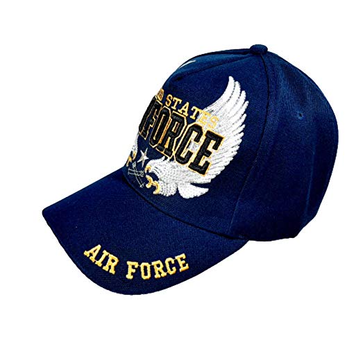 Gorra bordada Air Force azul marino acrílica miniatura 2