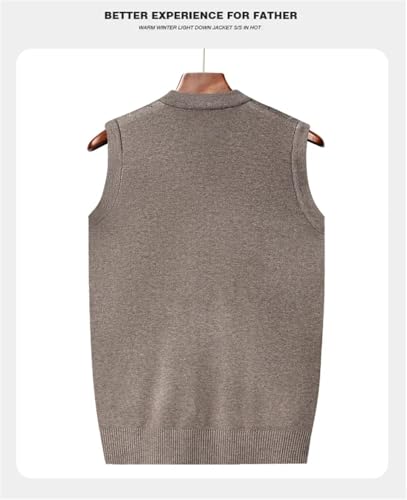 Men'S Thickened Casual Sweater Tank Top Fall Winter Warm Cardigan Tank Top3