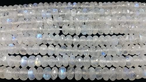 Pierre de lune arc-en-ciel perles rondelles facettées 8mm fil de 16 pouces pour bijoux
