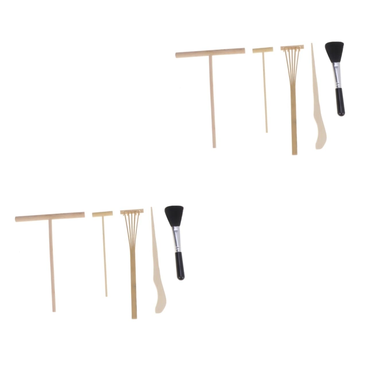 TOYANDONA 10 Piezas rastrillo Rastrillo jardín Zen Rastrillo era Madera ferramentas Estilo japones Herramienta Adornos Bambú