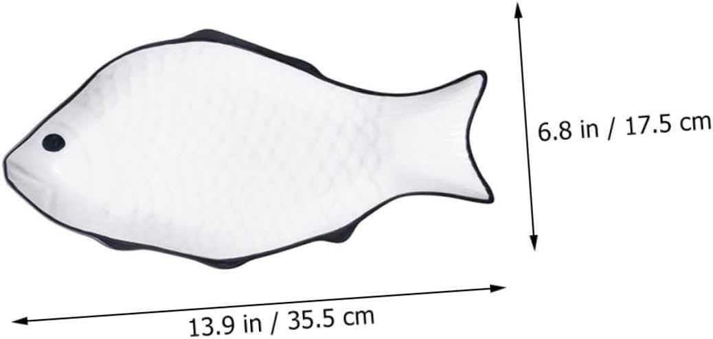 Luxshiny Vegetable Fish Steaming Holder Fish-shaped Plate Eco-friendly Smooth Surface Kitchen Essential