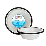 Platinum Pets Switchin Stainless Steel Cat/Dog Bowl, Pearl White, Large