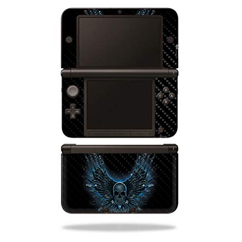 MightySkins Carbon Fiber Skin for Nintendo 3DS XL Original (2012-2014) - Skull Strings | Protective, Durable Textured Carbon Fiber Finish | Easy to Apply, Remove, and Change Styles | Made in The USA