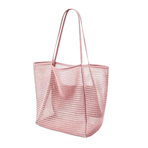 Image of CCHONGCC Large Beach Tote Bag with Zip and Pockets for Women Holdall Carry on Bag Overnight Bag Weekend Bags Travel Bags for Women (Pink)