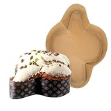 Pastry Chef's Boutique Premium Corrugated Colomba Paper Molds – Made in Italy – Pack of 6 | Professional Grade Baking Molds for Easter Colomba (Medium - 750gr) -11.65" × 8.19" × 2.28"