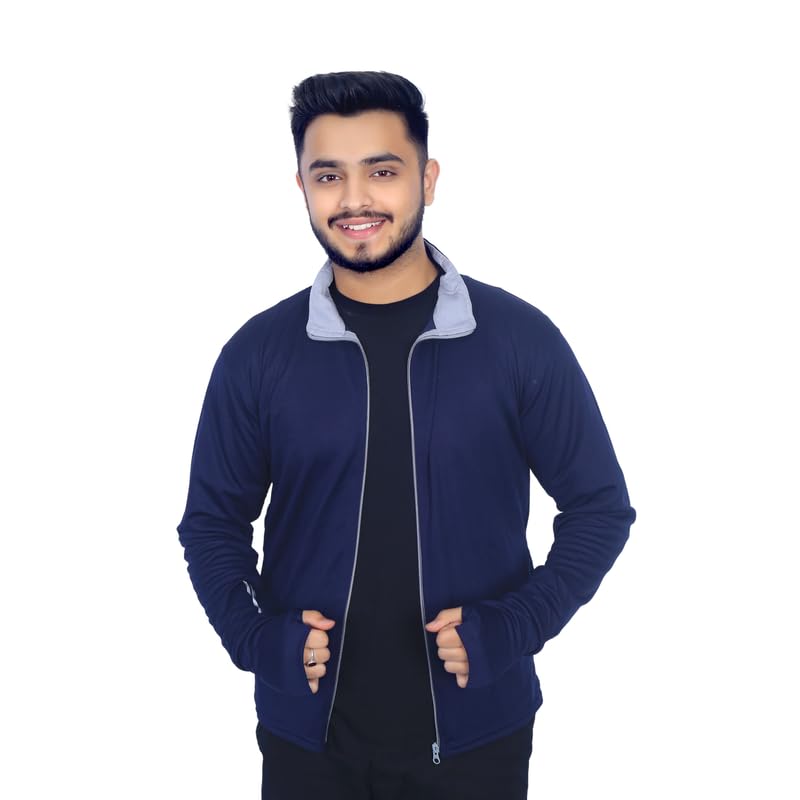 caraba Men's Sunscreen Jacket Full Sleeves Polyester Fabric UPF 50+ Sun Protection Jacket For Running, Hiking, Sport & Outdoor Activity Track Jacket for Men High Neck Lightweight.-picture-12