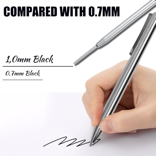 Belegao 10PCS Pen Refills Black Ink, Medium 3.9inch Ball Point Pen Refill Metal Compatible with Most Brands Ballpoint Pens Smooth Writing Rollerball Replacement for School, Home and Office - Image 3