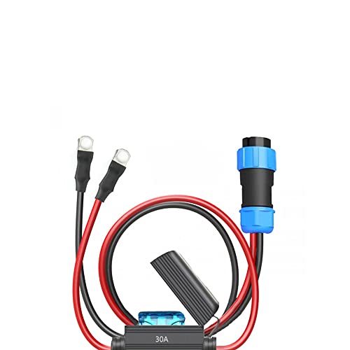 10AWG Aviation Plug 2 Pole Cable Waterproof Connector for AC200MAX Power Station,Battery Ring Plug with Fuse 30A (Off-Grid for AC200Max) by AUTKLER - Used condition - US$28.14