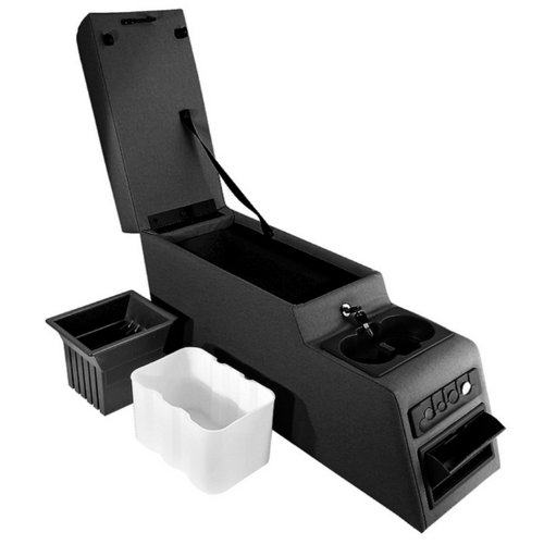 Rugged Ridge Center Console for Jeep CJ/Wrangler YJ | Vinyl, Black Denim | 13102.15 | Fits 1976-1995 Jeep CJ & Wrangler YJ