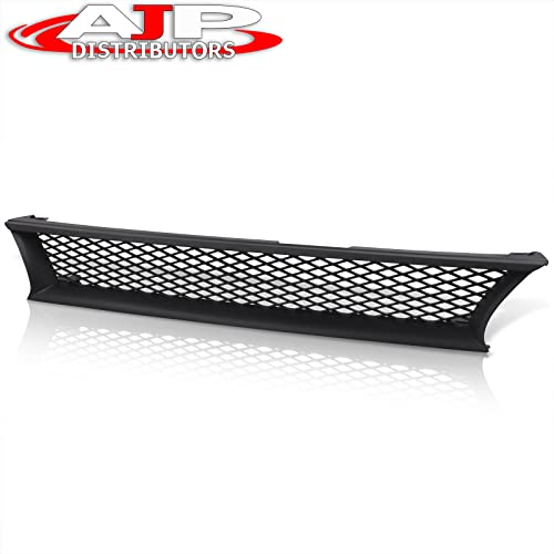 toyota corolla 93 97 jdm bumpers - AJP Distributors Front Bumper Hood Black Sport Mesh Diamond JDM Style Badgeless Grill Grille ABS Upgrade Compatible/Replacement For Toyota Corolla AE101 1993 1994 1995 1996 1997 93 94 95 96 97