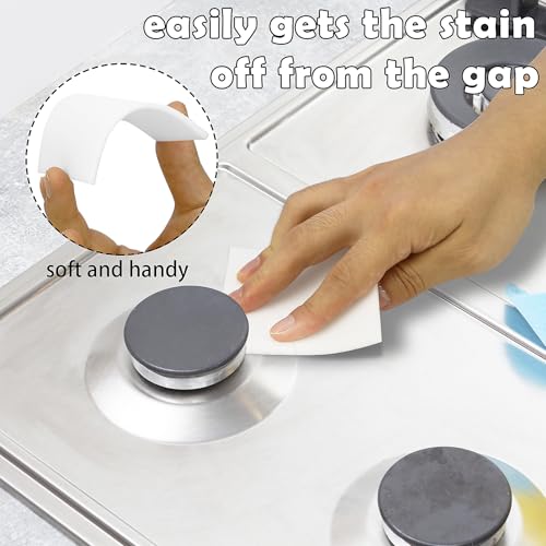 Image of 100PCS Disposable Nano Magic Wipes, Water Absorbent Magic Cleaning Sponge Sheet, High Density Eraser Sheets Cleaning Pads Kitchen Gap Cleaner for Kitchen Counters Sink Stove Cleaning, White