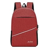 unycos - Mochila 17L para Portátiles y Netbooks de hasta 15,6 Pulgadas, Impermeable, Puerto de Carga USB, Mochila de Hombre y Mujer Ergonómica para Trabajo, Viajes, Colegio y Uso Diario (Rojo)