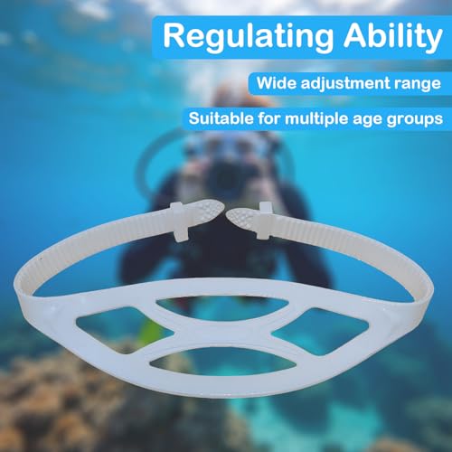 57lilina 1Pcs Universal Silicone Replacement Scuba Mask Strap, White Dive Mask Strap, Swimming Goggles Glasses Head Band Parts Accessories for Diving Swim Snorkel - Thumbnail 3